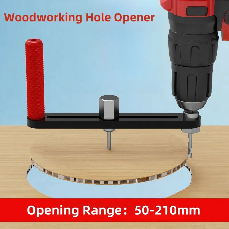 Compass Circle Cutter Round Cutting Tool With Milling Cutter Adjustable Holesaw For Drywall Aluminum Boards Carpentry Crafts