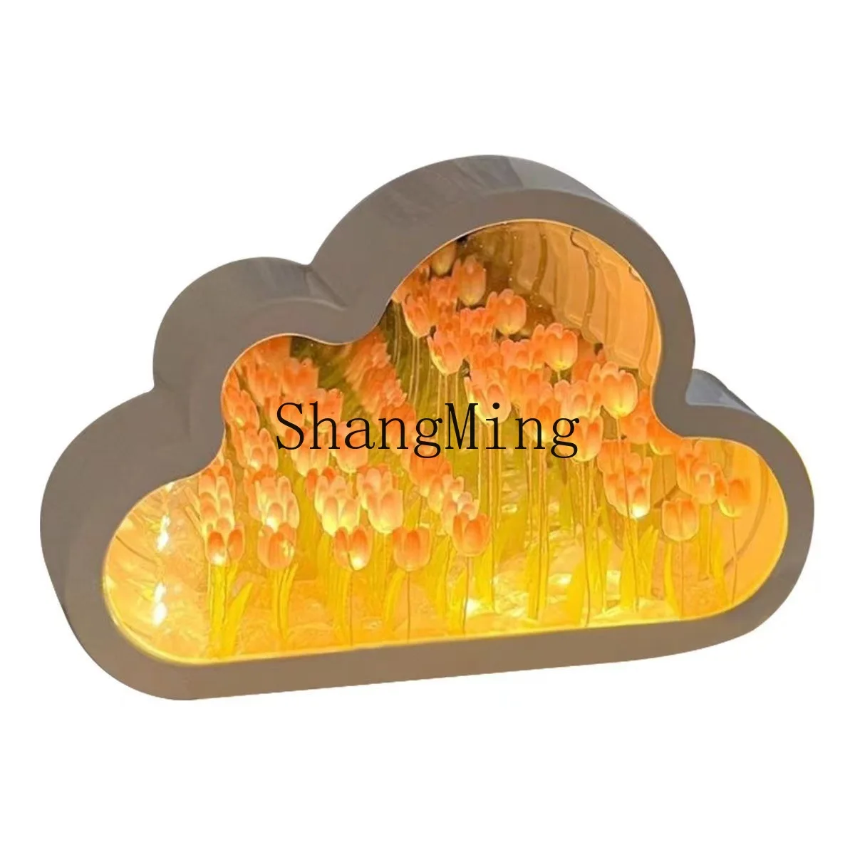 

DSA Cloud Mirror Tulip Flower Sea Night Light Handmade Gift Ornament