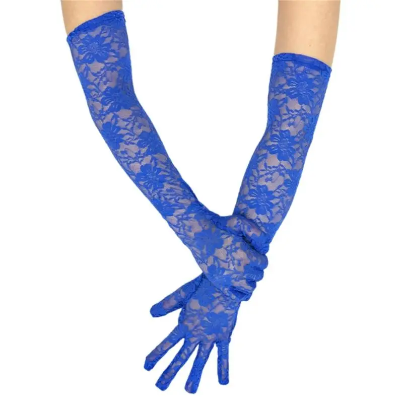

39BD 2pack Sophisticated Lace Evening Gloves Party Costume Gloves Fashionable Gloves for Evening Parties Weddings