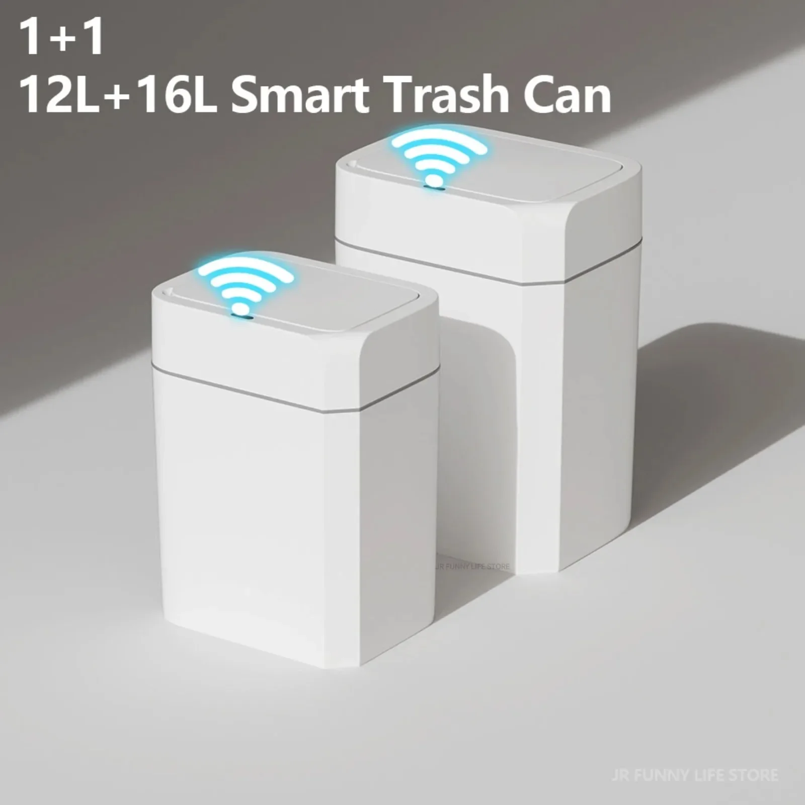 

12/16L Smart Sensor Trash Can Bathroom Anti odor Automatic Trash Bin For Toilet White Electric Wastebasket Kitchen garbage Trash