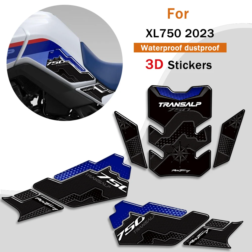 

For Honda XL750 XL 750 T 2023 ransalp Motorcycle Tank Knee Pad Grips Stickers Decals Protector Gas Fuel Oil Kit