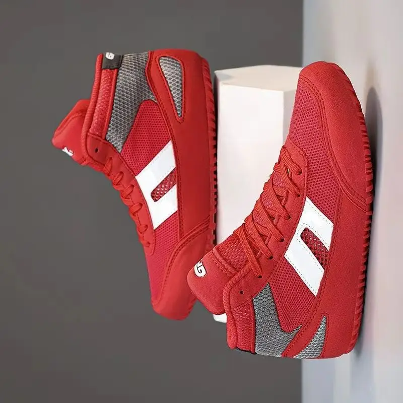 

2025 Hot Sale Wrestling Boots for Men Women Red Blue Boxing Shoes Unisex Top Quality Fighting Boots Big Boy