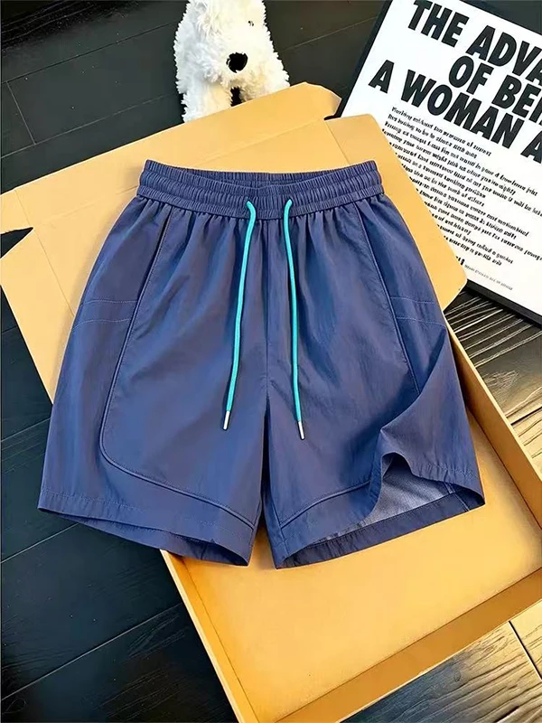 

Quick Dry Outdoor Sports Shorts Men's Summer Thin Ice Silk Five-Quarter American Fitness Training Running Four-Quarter Pants