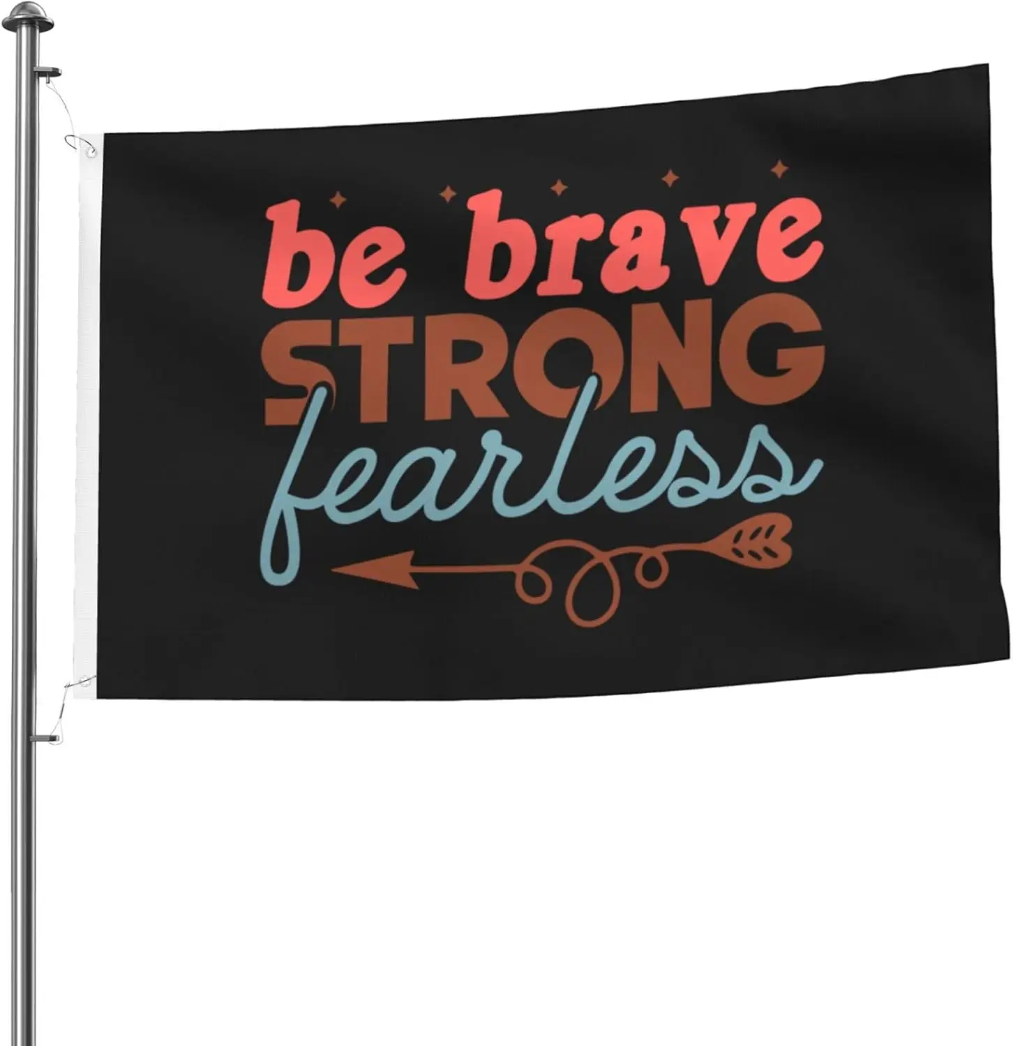 Flagnshow 100% Polyester Be Brave Strong Fearless Mental Health Flags