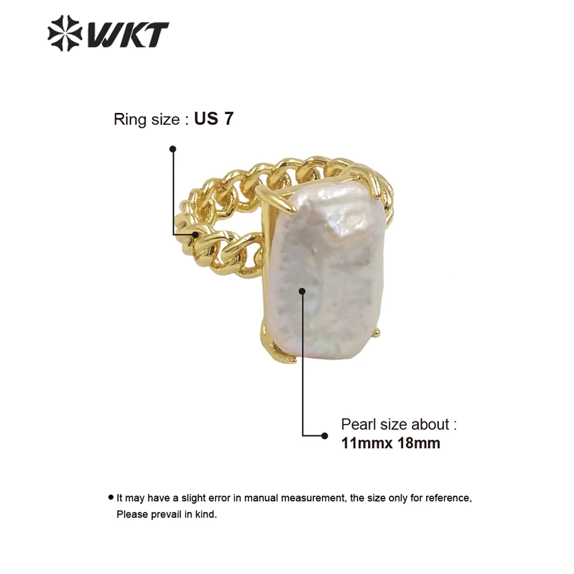 

Кольцо WT-MPR068 оптом, изящное, с натуральным квадратным белым пресноводным жемчугом, регулируемого размера, с покрытием из настоящего золота 18 карат.