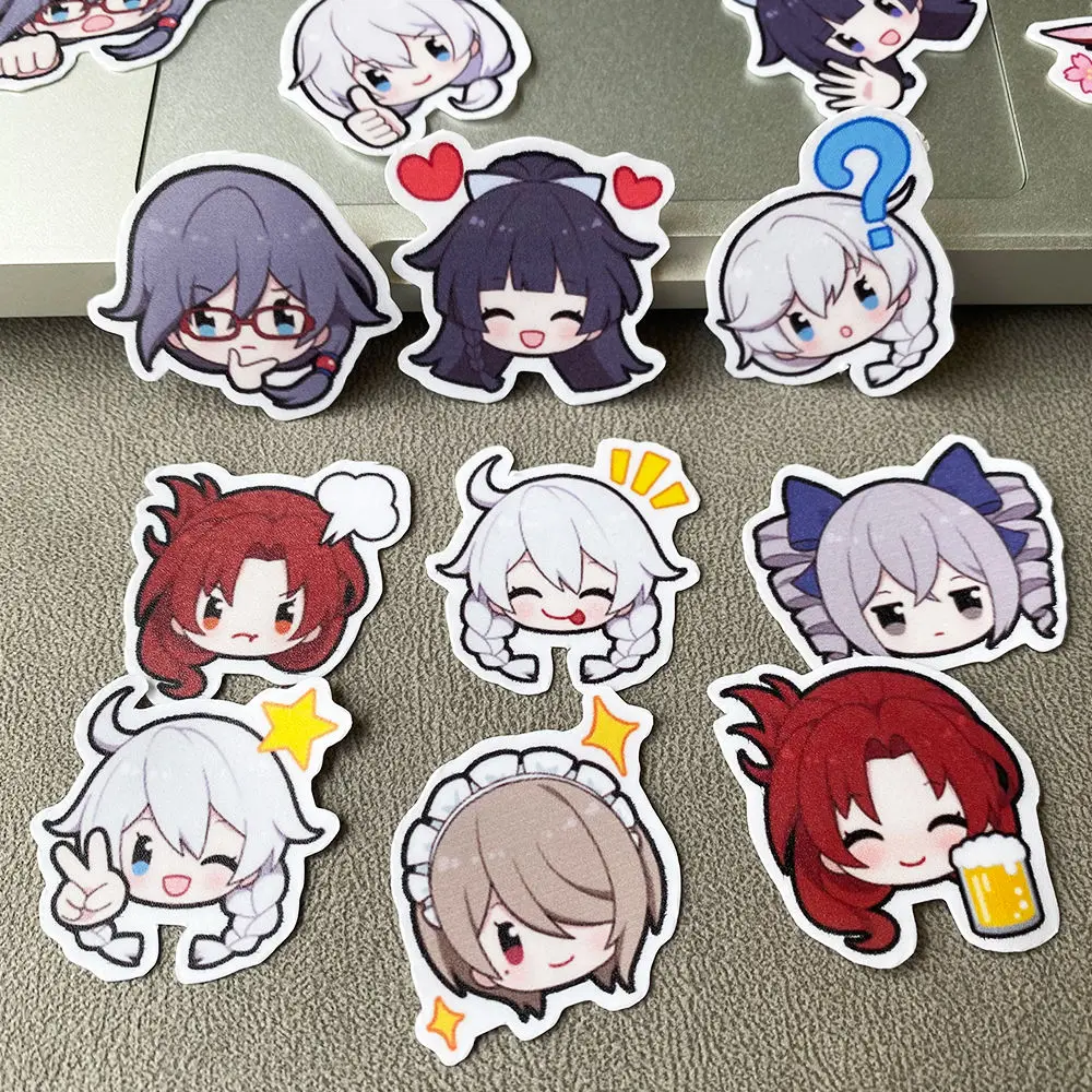 Hot Honkai Impact 3 Chat Expression Picture 40Pcs/Set Stickers Graffiti for Laptop Luggage Skateboard Guitar Decal Scrapbook Toy