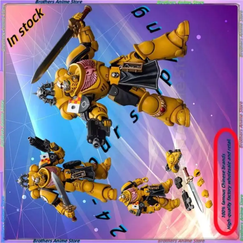

JOYTOY Dark Source Warhammer 40K Imperial Fist adjutant equipped with a power sword can move the soldier