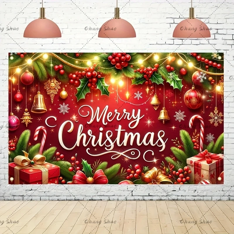 Christmas Backdrop Background Merry Christmas Decorations For Home 2024 Navidad Noel Kerst Natal Xmas Decor Supplies Gifts