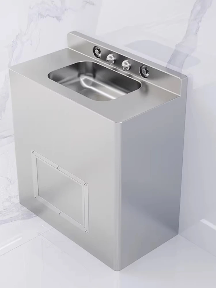 Prison detention center special conversation room stainless steel column basin integrated forming