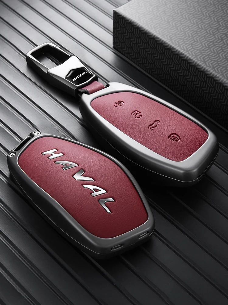 Autoschlüsselhülle für GWM Haval H6 H7 Schlüsselanhänger, Schutz aus Zinklegierung, vollständige Abdeckung, kratzfest, sturzsicher, H9 F7x Dargo Raptor Zubehör – Detail 8
