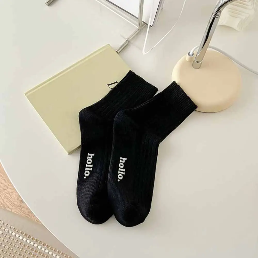 10Pairs Solid Color Candy Color Mid-calf Socks Simple Female Hosiery Mid Tube Socks Breathable Sweet Socks Women Girl