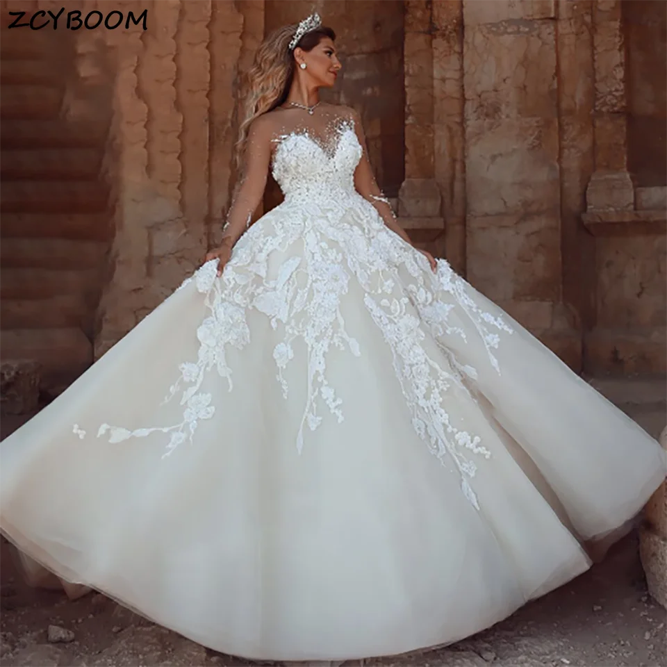 

Luxurious Sparkly Beaded Sequin Sweetheart Ball Gown Wedding Dresses 2024 Illusion With Court Train Tulle Bridal Gown For Women