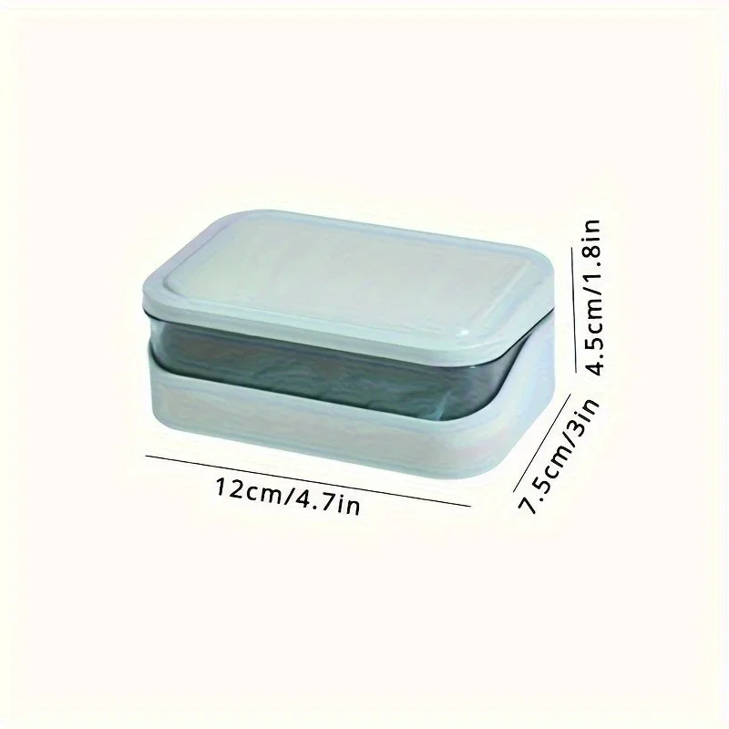 Portable soap box with a detachable drainage tray and lid - Compact travel design with a drainage system, suitable for bathrooms