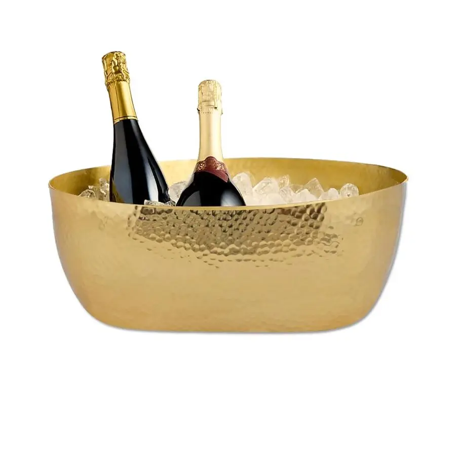 

Алюминиевая ванна для напитков Cache 18 x 11, с ручным молотком, дизайн с золотой отделкой, герметичная