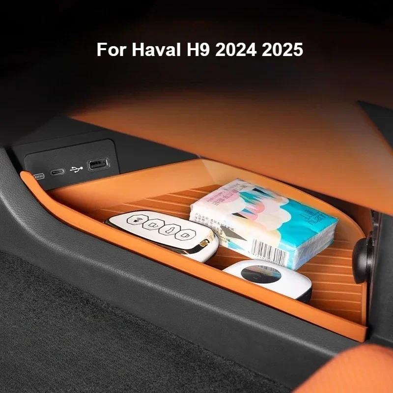 

Для HAVAL H9 MKII 2nd 2024 2025 Стайлинг автомобиля под центральной консолью, органайзер для хранения, салон автомобиля, силиконовый ящик для хранения, уборка