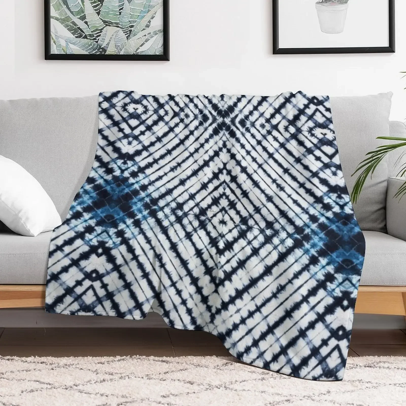 Diamonds Indigo Throw Blanket Blankets Sofas Of Decoration bed plaid Blankets