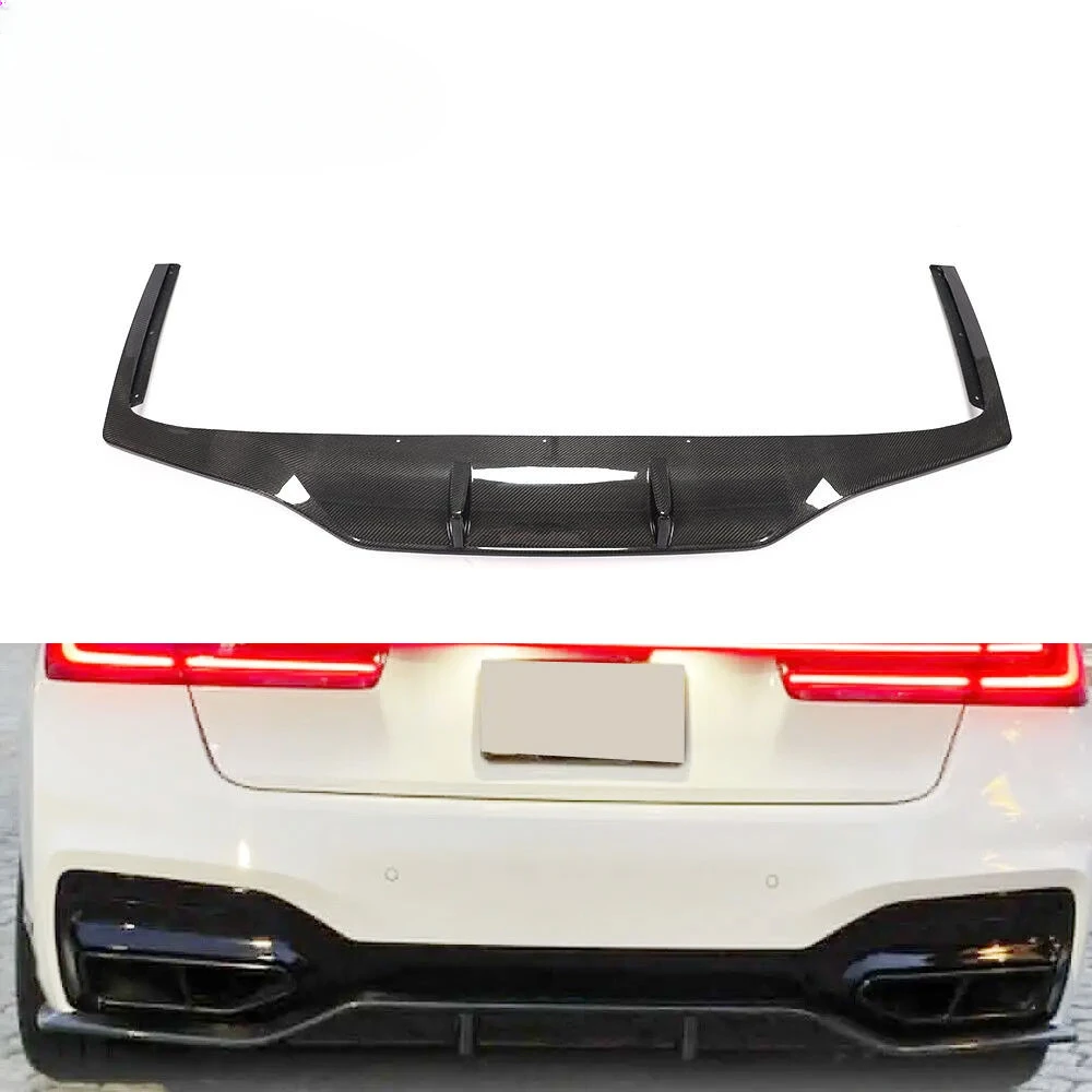 for BMW 7 Series G11 M-SPORT Carbon Rear Bumper Diffuser Lip Spoiler 2019 2020