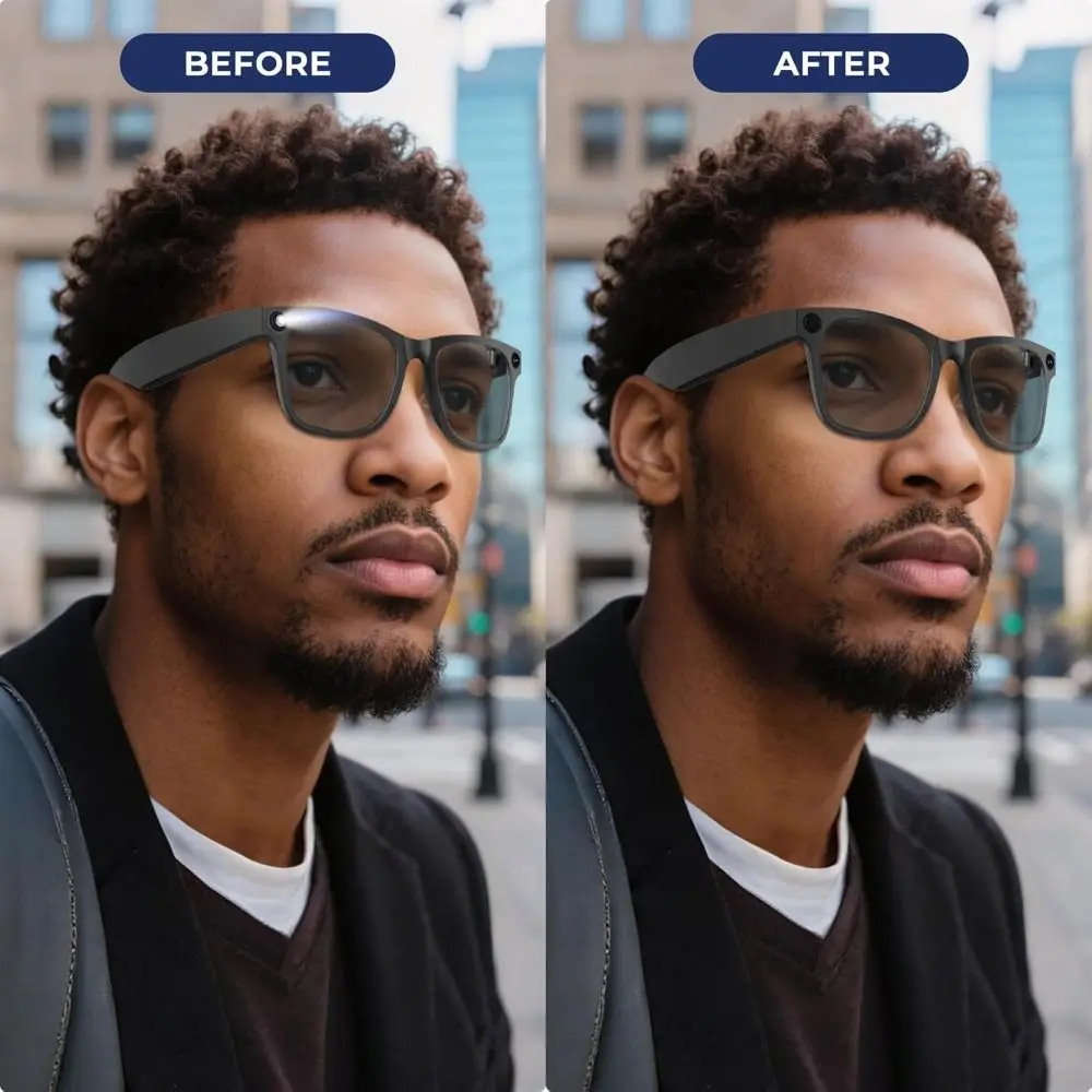 Low-Tack LED Light Blocking Stickers Restickable Silicone Glasses Side Shields Baffle for Ray Ban Meta Wayfarer/Skyler/Headline view 5