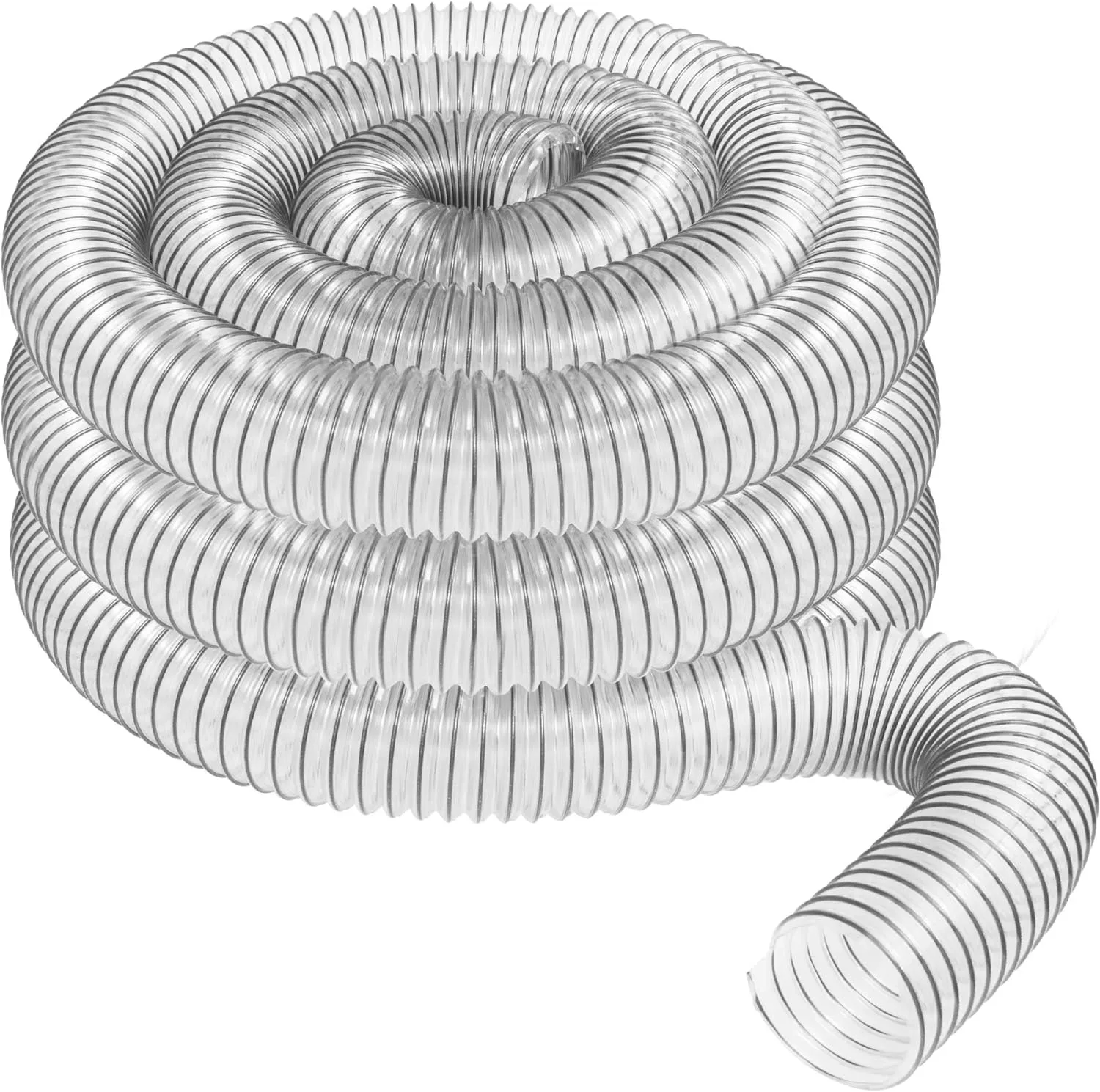 2.5 ''OD 63mm przezroczysty PVC wąż do zbierania kurzu do użytku z odpylacze z portami 2-1/2". Idealny do odkurzaczy sklepowych