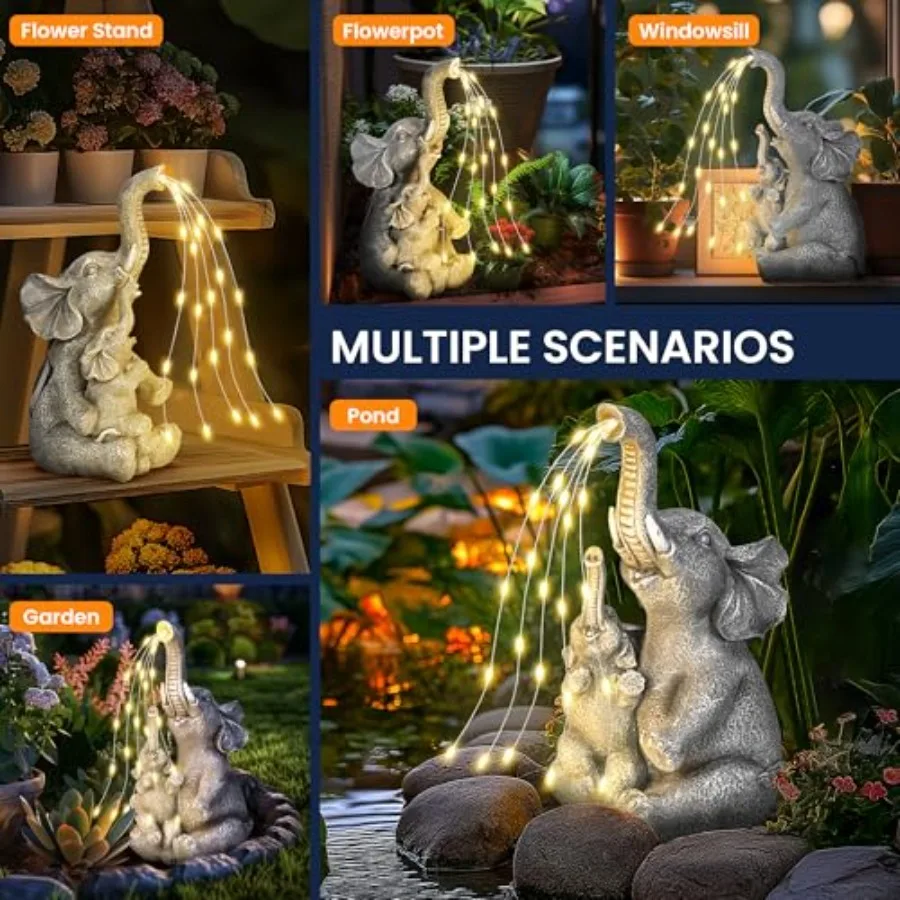 Solar Garden Outdoor Statues for Women, Mom, Grandma. Figurine Housewarming and Birthday Gifts Outdoor Statue Light Decor Ornam
