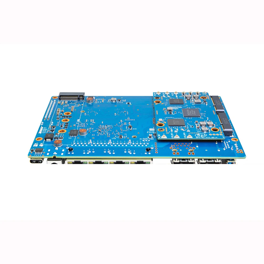 Banana Pi BPI-R4 Router board With BPI-R4-NIC-BE14 wifi7 module Set MediaTek MT7988A (Filogic 880) Internet Service Router