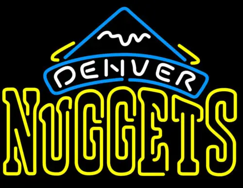 1e,Denver Nuggets Sport Basketball 20;x16; Neon Light Sign Lamp Bar Open Real Glass