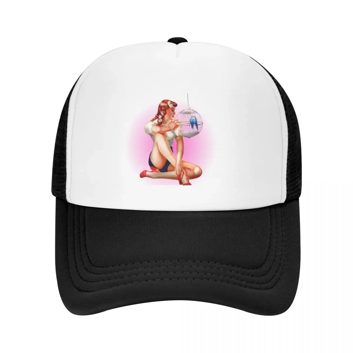 Sexy Pin Up Girl With Birds Vintage Retro Baseball Cap Military Cap Man Beach Outing dad hat Golf Cap For Women Men's