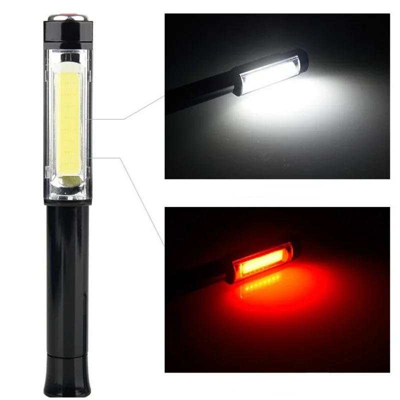 Cob Pen Licht Led Werklamp Outdoor Camping Gereedschapslamp Multifunctioneel Onderhoud Noodlamp Mini Zaklamp Zaklamp Od Licht