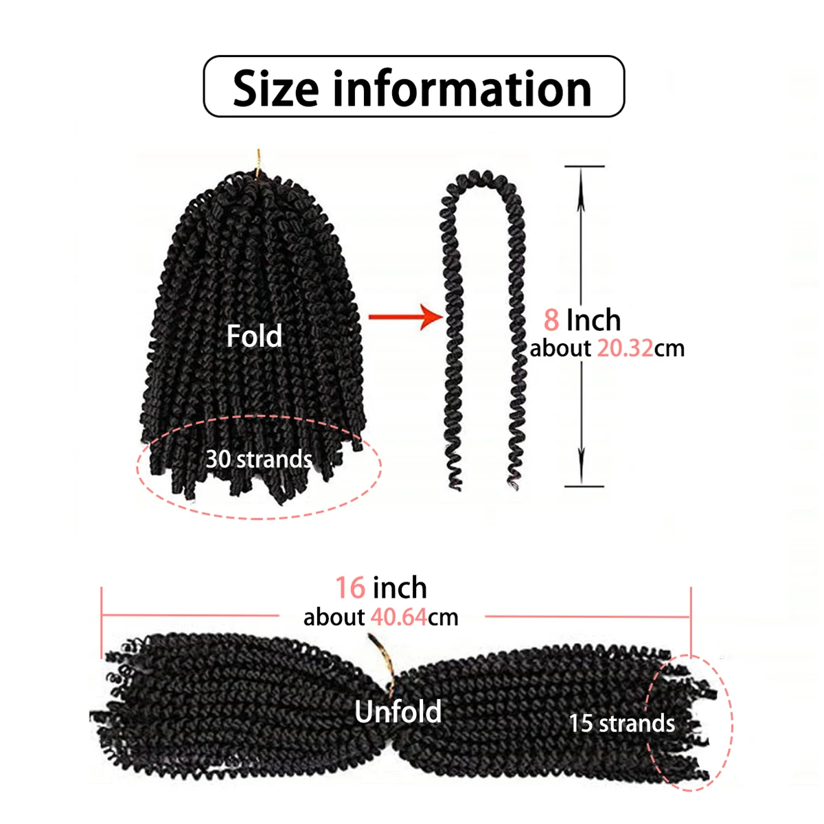 3Pcs Spring Twist Crochet Braids Soft Locs 8Inch Short Low-Temperature Synthetic Fluffy Braids with Tool Easy to Wear Women Dail