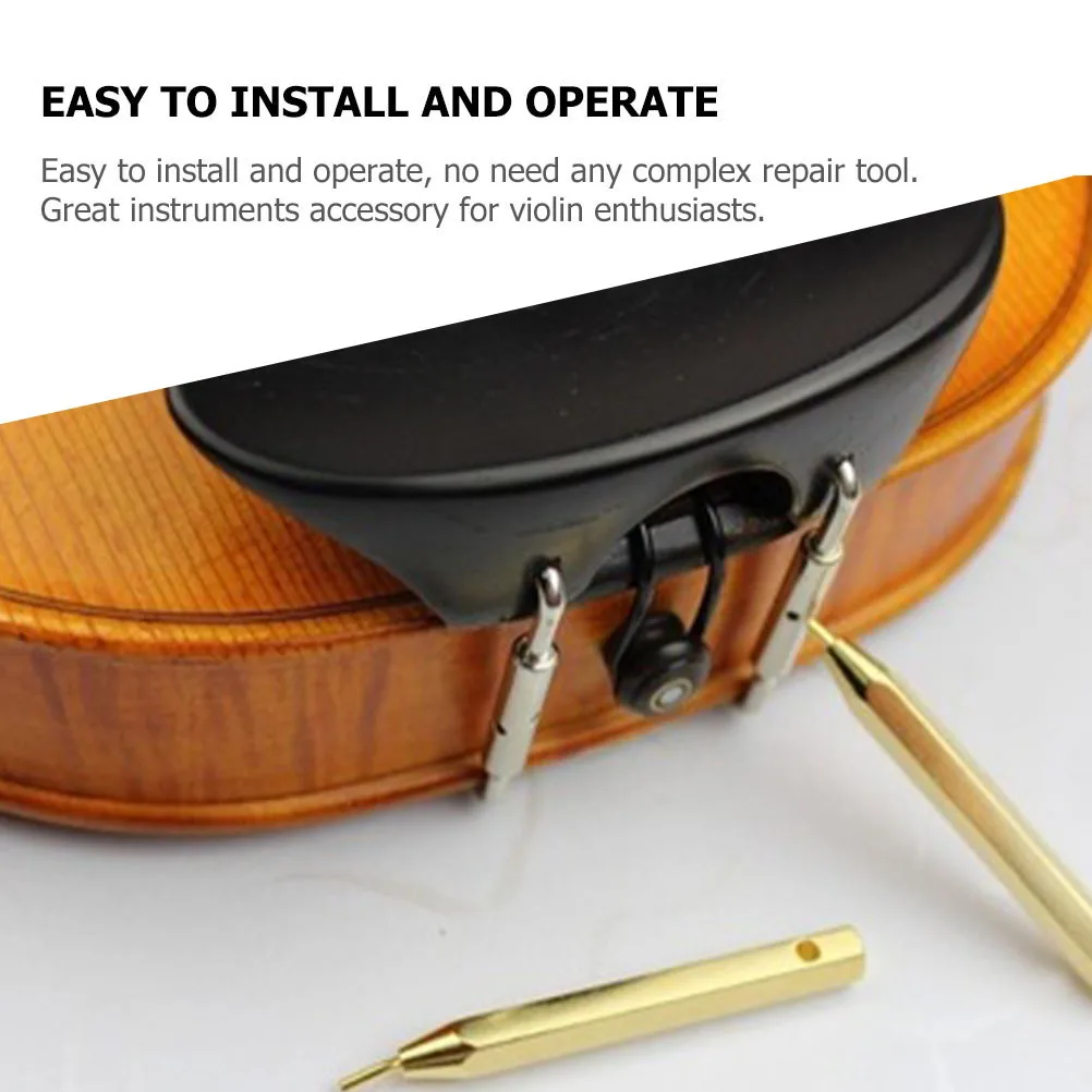 

2Pcs Violin Chin Rest Screw Corrosion Resistant Polished Finish Easy Install No Tools Needed Violin Accessories Parts