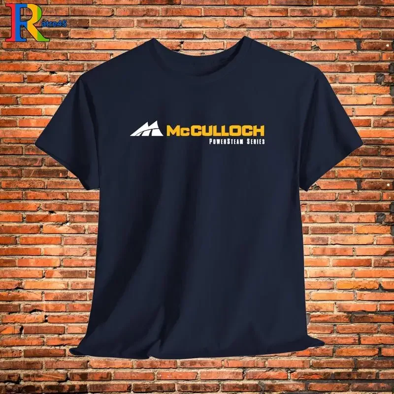 McCulloch Chainsaw Logo T Shirt Black Grey White Navy Red Orange Choco S 5XL