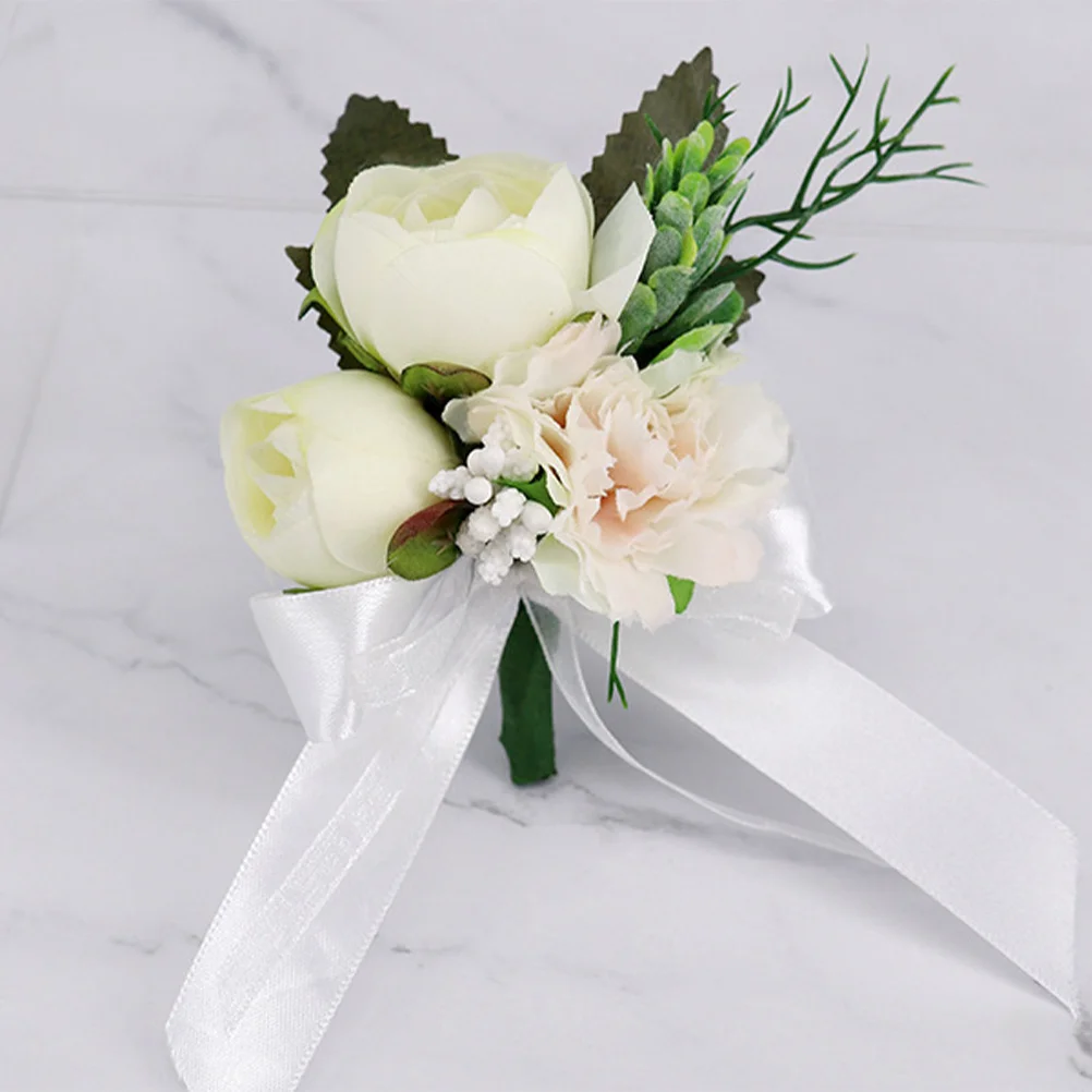 2 قطعة بروش الورد الاصطناعي الزفاف الصدار لحفل زفاف العروس العريس زهرة التلبيب دبوس دعوى ملحق مساء حفلة موسيقية ديكور