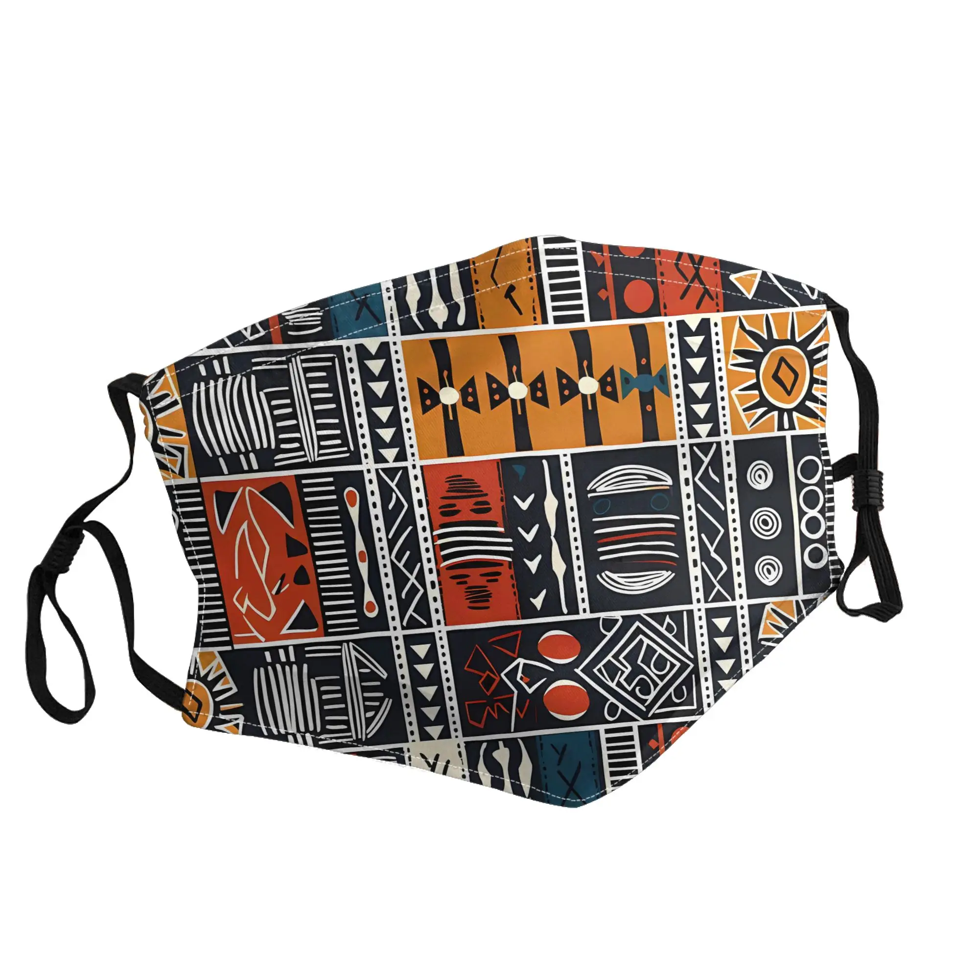 

African Kente Mask Unisex Outdoor Fashion Printed