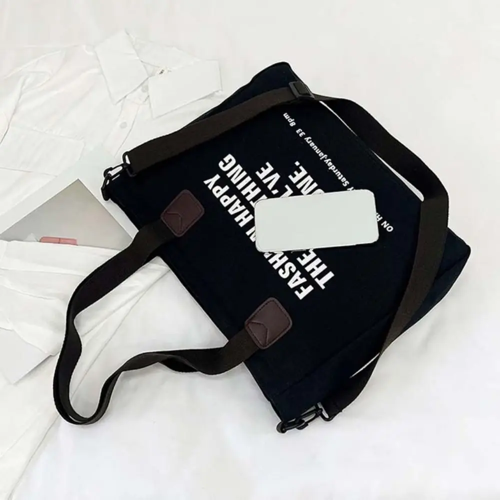 رسالة قماش حقيبة كتف عادية سعة كبيرة حقيبة نسائية صغيرة حقيبة متعددة جيب حقيبة تحت الإبط تنوعا حقيبة يد من القماش النساء الرجال #3