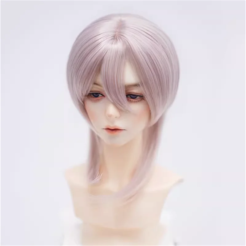 Bjd-人形用の短いかつら,sd,msd,mdd,ゴールド,ブラック,ピンク,ブラウン,ブルー,グレー,1/3, 1/4