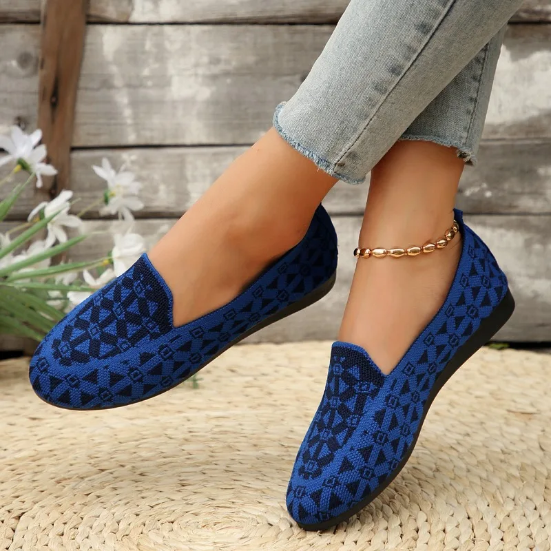 2024 Brand Women's Shoes Slip-on Women's Flats Fashion Color Matching Daily Flats Women Hot Sale Plus Size Flat Low Heelszapatos