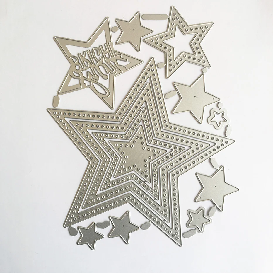 

Stars frames Metal Cutting Dies for Scrapbooking Paper gift Card Making DIY Album craft Die Cut