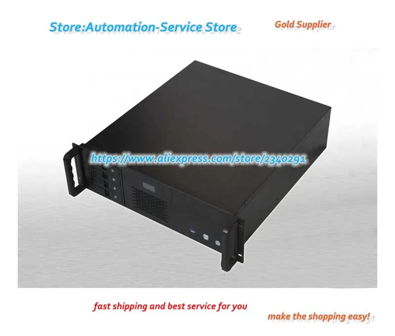 Chasis de servidor de control industrial 3U compatible con tamaño de PC enchufe caliente LCD monitoreo en tiempo real USB3.0