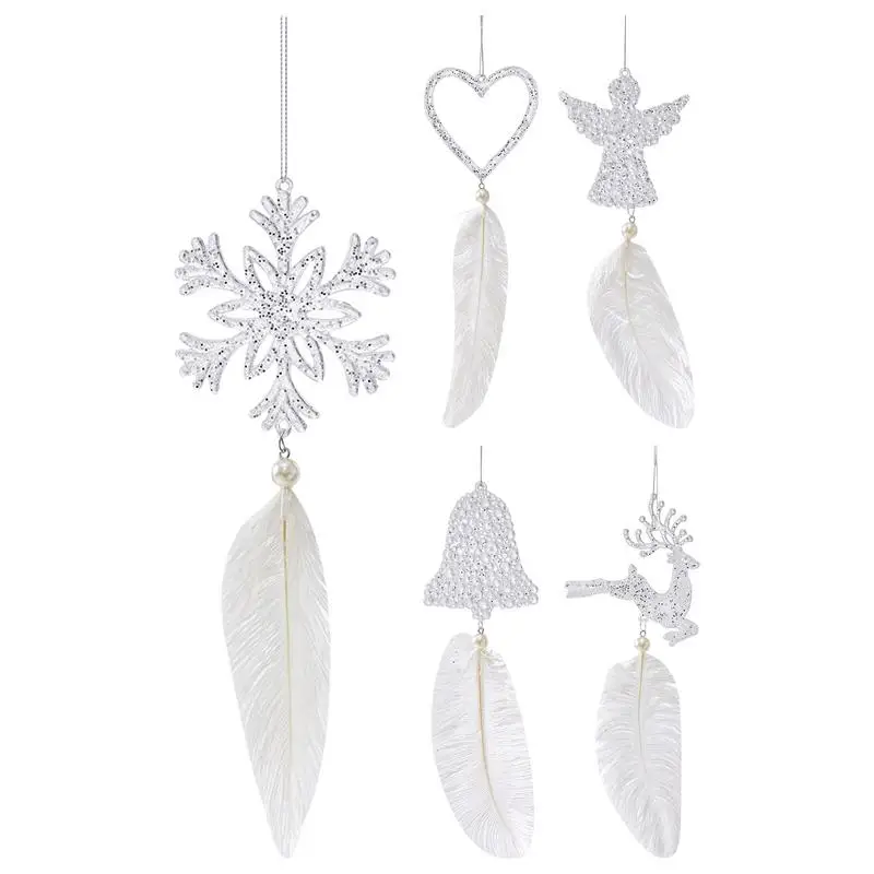 

Christmas Ornaments For Kids Snowflake Decorations Christmas Angel Ornaments Feather Christmas Tree Pendant For Winter Holiday