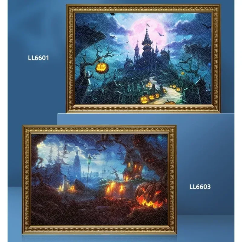 75*50 cm Per Adulti 468PCS Alien Carta Irregolare Puzzle Di Natale Halloween Tema Alleviare Lo Stress Intrattenimento Giocattoli Regali