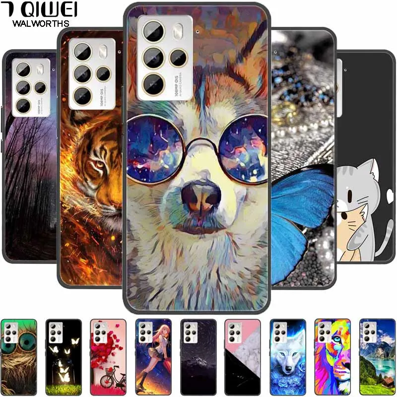 Funda de teléfono Para HTC U23 Pro 5G U 23, cubierta de silicona, paisaje, mármol, gato, negro, TPU, Fundas suaves Para HTC U23 5G HTCU23 U23Pro Para