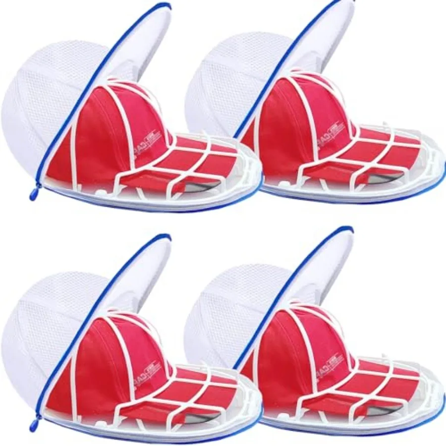 

Набор из 4-х сеток-органайзеров для стирки бейсболок в стиральной машине, для плоских и изогнутых кепок