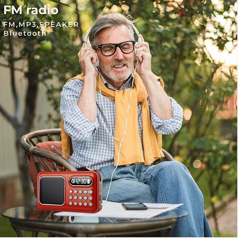 

Portable FM Bluetooth MP3 Radio Multifunctional Automatic Channel Search Radio Specifically for the Elderly Radio