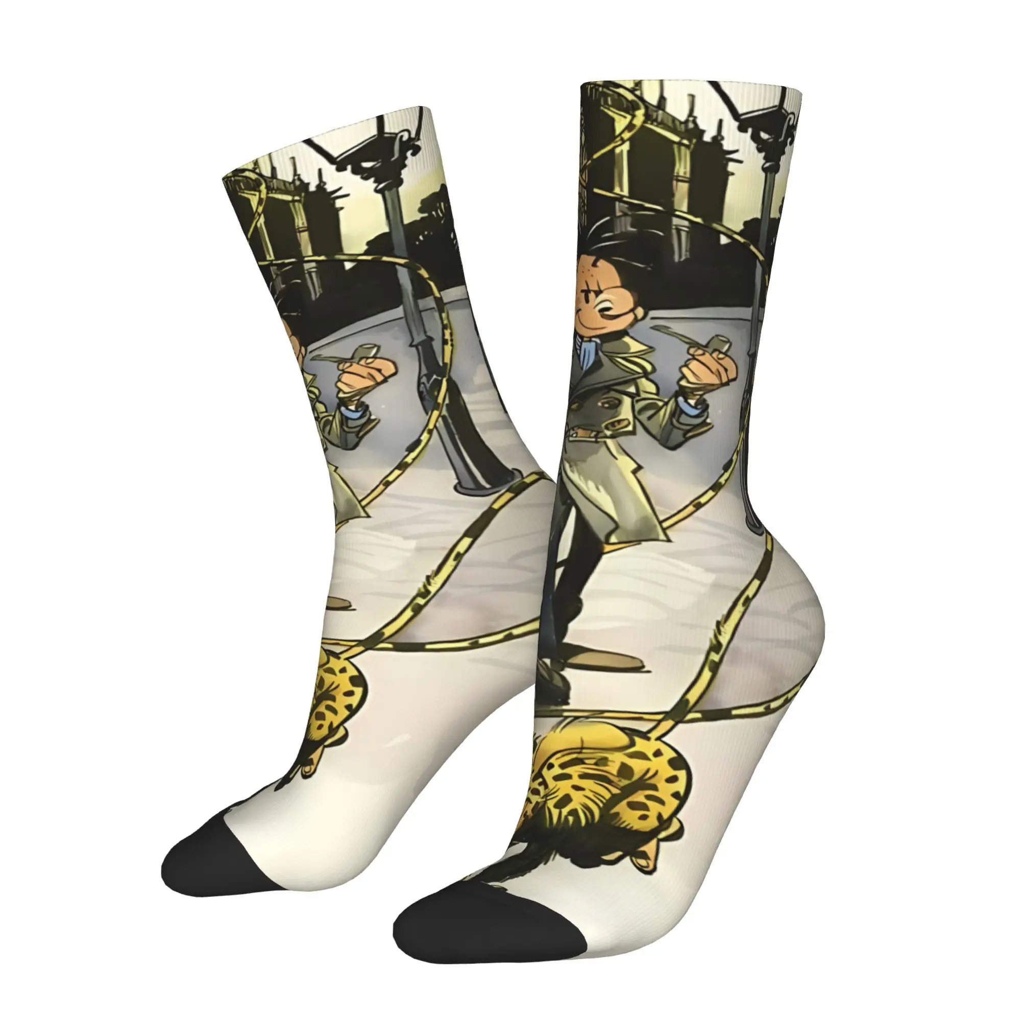 

A leopard with a long tail Marsupilami Sock Printed Man Polyester
