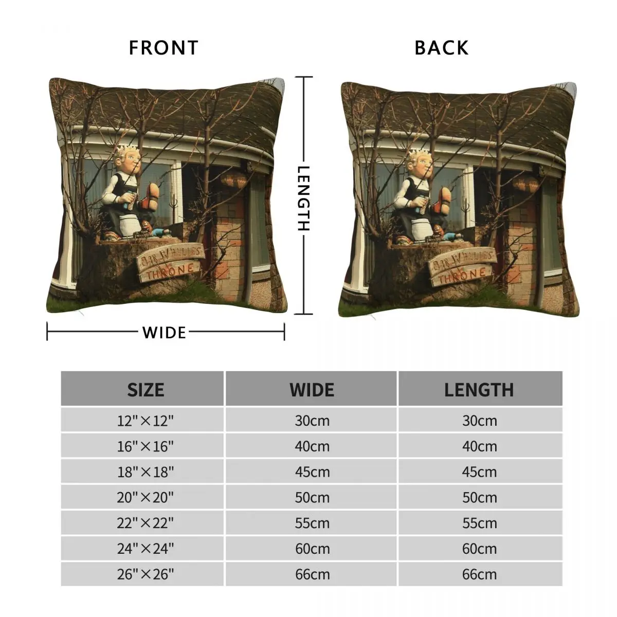 Oor Wullie Our Willie Pillowcase Polyester Linen Velvet Pattern Zip Decor Sofa Cushion Cover