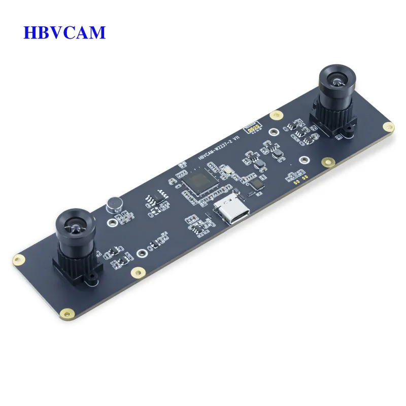 USB 3.0 Binocular 1MP 720P HD Simultaneous Global Exposure HD Black and White Embedded Camera Module For Ranging applications, T