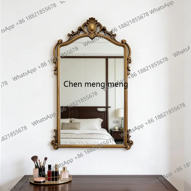 Customized new Chinese irregular vanity mirror, bedroom vanity mirror, household fireplace decorative mirror