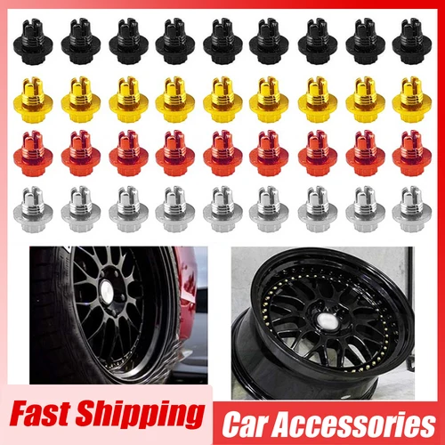 Imagen 2 del producto Cubierta de protección de perno de tornillo de neumático de coche, remaches de rueda de coche, cubierta decorativa de estilo, tuerca de coche, tapa de repuesto de llanta, 25 uds.