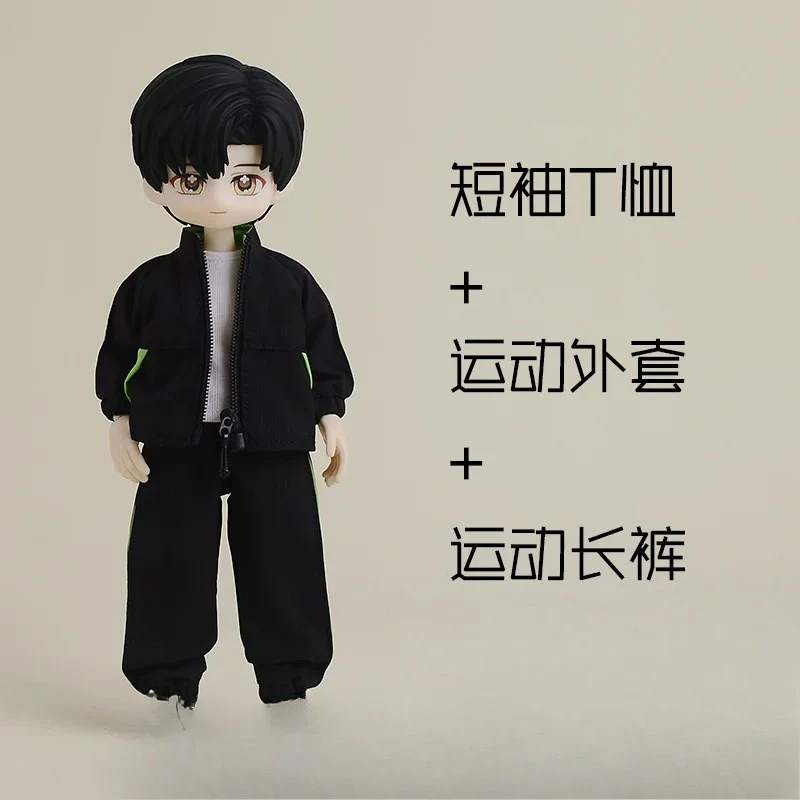 【Nur Kleidung】 Mode-Set im Maßstab 1:12 mit farblich abgesetzter Jacke und lockerer, lässiger Sporthose für 6-Zoll-BJD Asi3.0 Actionfigur-Körper – Detail 18