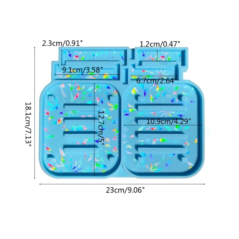 Holographische Untersetzer Halter Form Untersetzer Lagerung Box Form Kristall Epoxy Formen Dropship